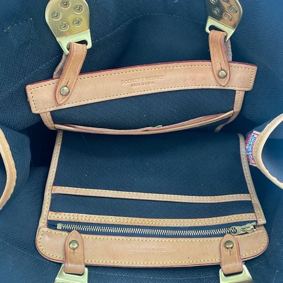 Dooney & Bourke Tan and Black Satchel - Picture 10 of 12